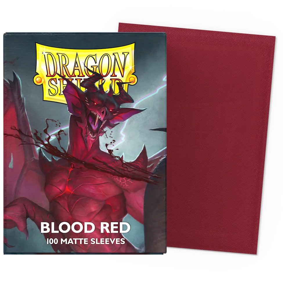Dragon Shield Standard Sleeves – Matte Blood Red AT-11050 (100 Sleeves)