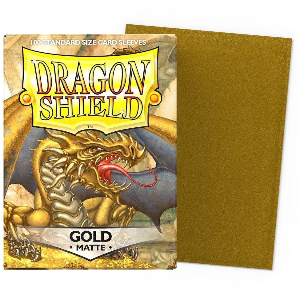 Dragon Shield Standard Sleeves – Matte Gold AT-11006 (100 Sleeves)