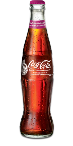 Coca-Cola British Columbia Raspberry 355ml – Fruchtige Himbeer-Coke aus Kanada in der Glasflasche