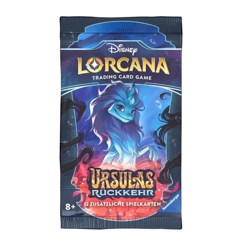 Disney Lorcana – Ursulas Rückkehr Einzelbooster mit exklusiven Sammelkarten aus der Erweiterung, ideal für Spieler und Sammler