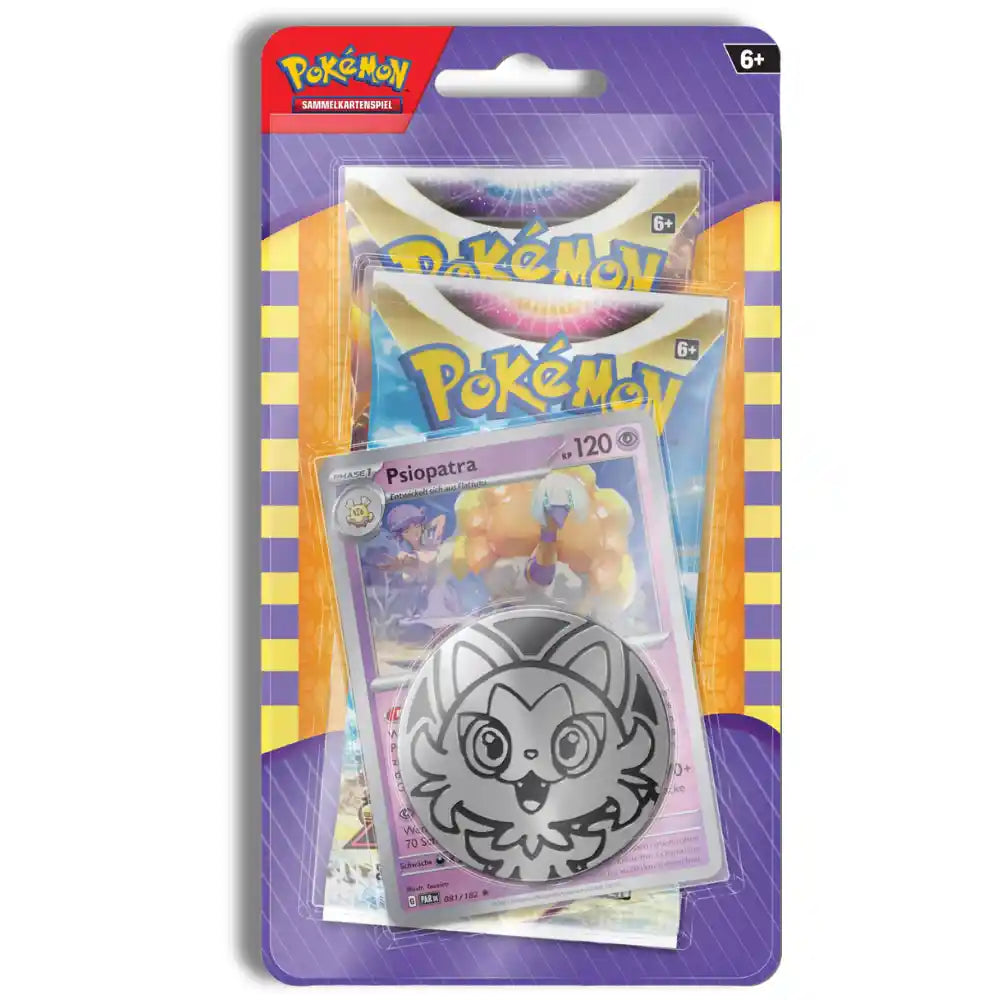 Pokémon Enhanced 2-Pack Blister Psiopatra Deutsch – Boosterpack-Set mit exklusiver Psiopatra-Promokarte und 2 Sammelkarten-Boosterpacks