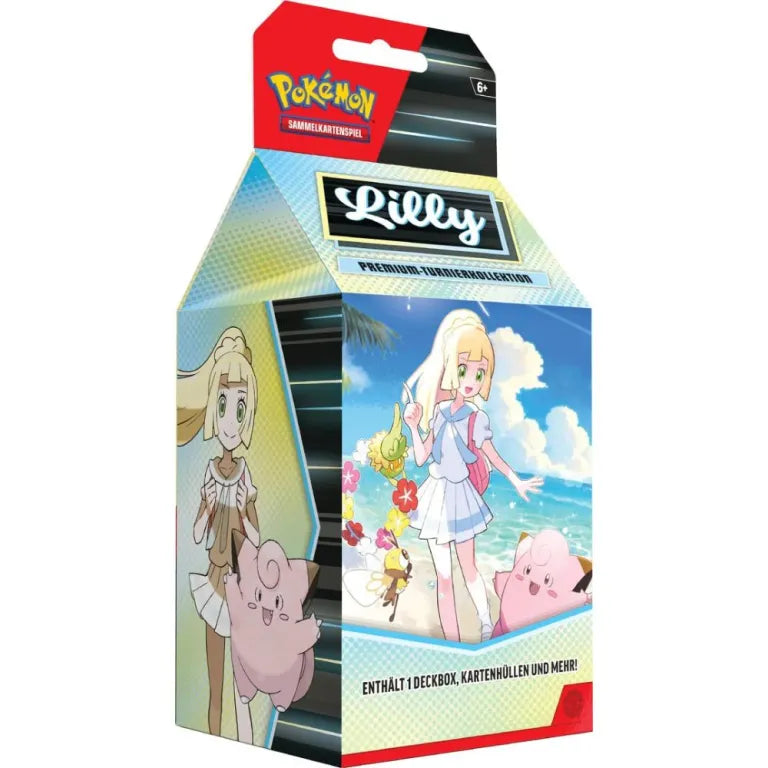 Pokémon Premium-Turnierkollektion Lilly – Sammelkarten-Set mit exklusiver Lilly-Promokarte, Hüllen, Zubehör & Boosterpacks für TCG-Spieler