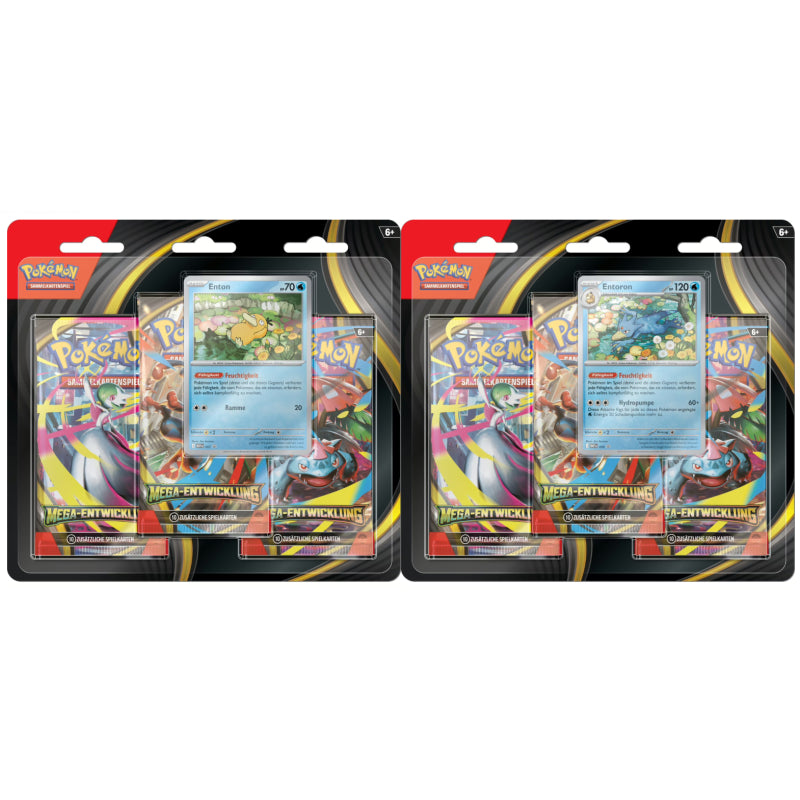 Pokémon ME01 Mega-Entwicklung 3-Pack Blister 🇩🇪