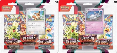 Pokémon – Karmesin & Purpur: Obsidian Flammen 3er Blister Friedwuff / Evoli 🇩🇪