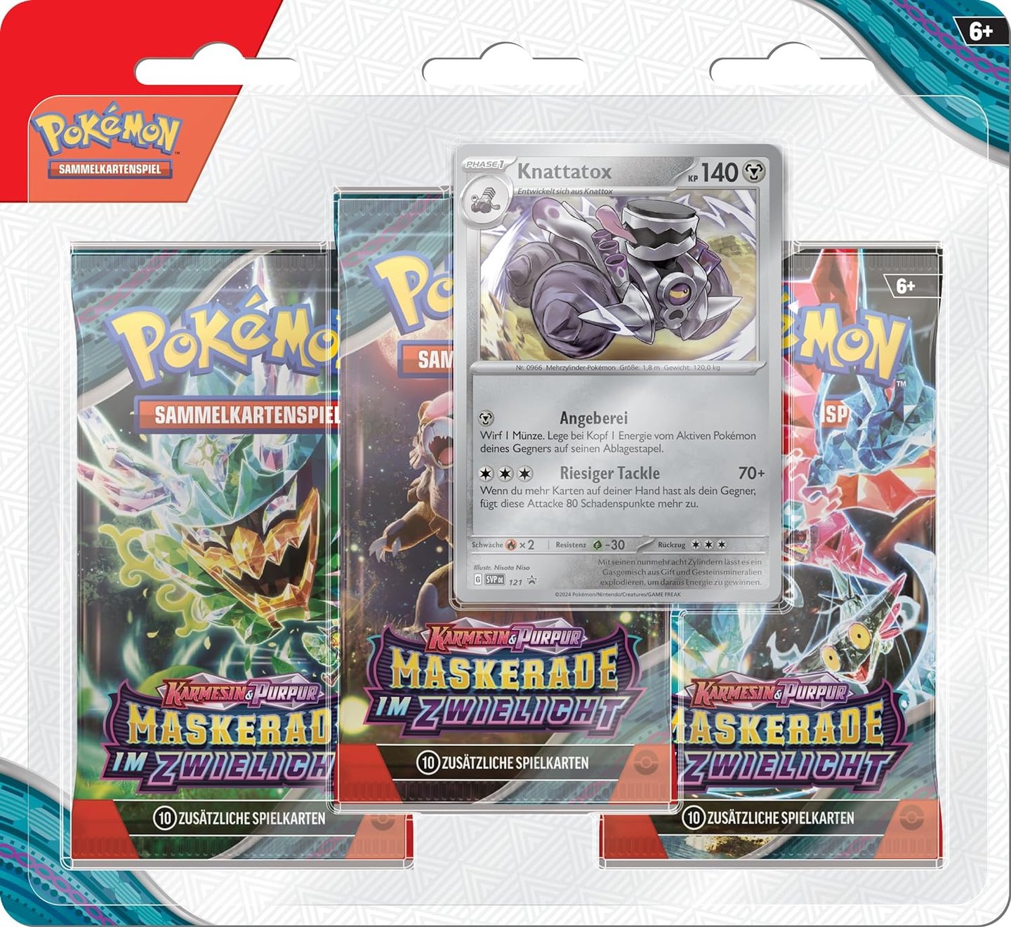 Pokémon Karmesin & Purpur: Maskerade im Zwielicht – 3-Pack Blister Knattatox 🇩🇪