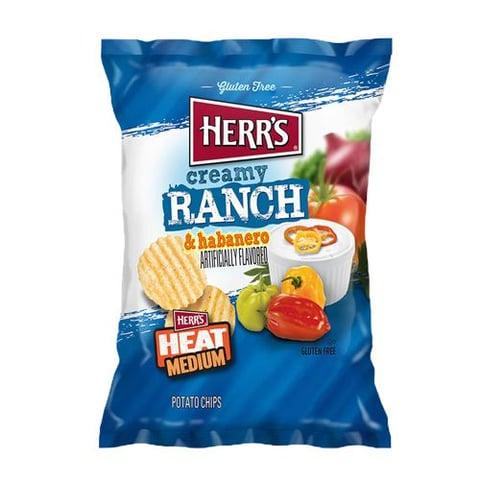 Herr’s Creamy Ranch & Habanero 170g – Würzig-scharfer Chipsgenuss mit Ranch-Dip-Geschmack