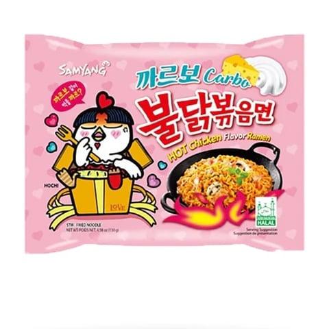 Samyang Buldak Carbonara 135g – Scharfe & cremige Instant Nudeln (Halal)