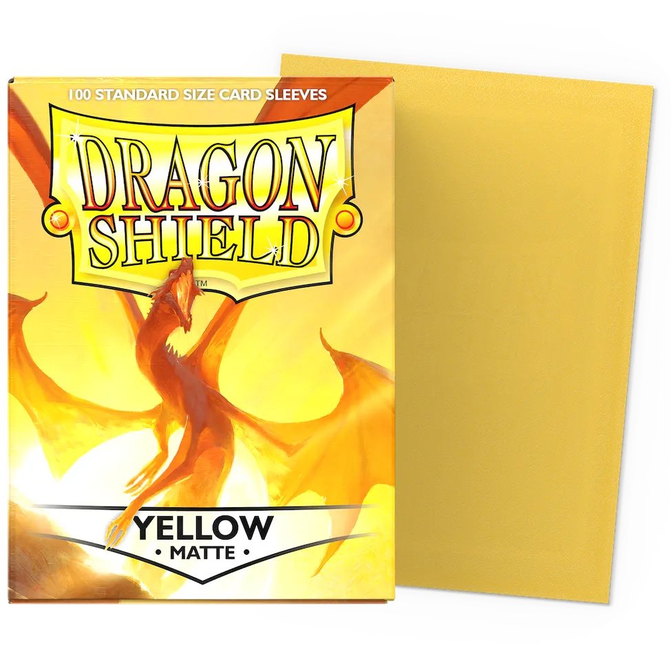 Dragon Shield Standard Sleeves – Matte Yellow AT-11014 (100 Sleeves)