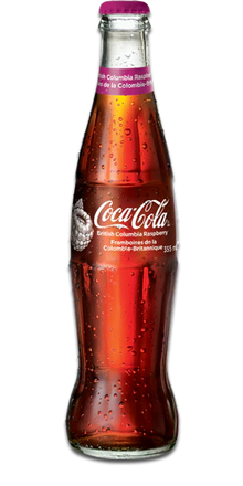 Coca-Cola British Columbia Raspberry 355ml – Fruchtige Himbeer-Coke aus Kanada in der Glasflasche
