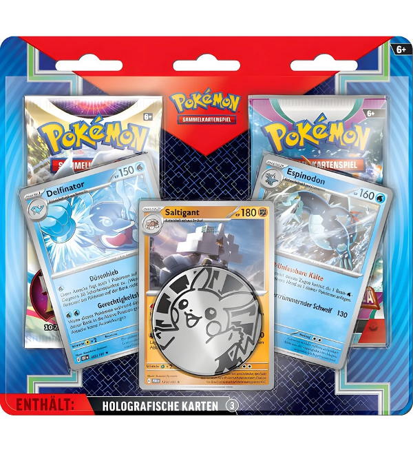 Pokémon Karmesin & Purpur Enhanced 2-Pack Blister DE – Delfinator, Saltigant & Espinodon