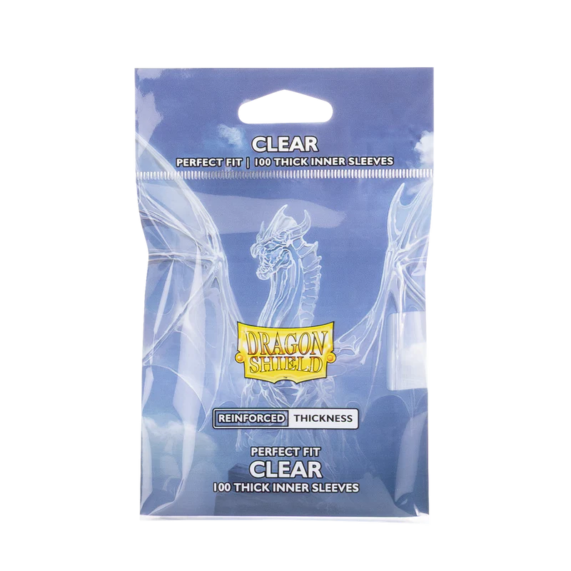 Dragon Shield Perfect Fit Thick Inner Sleeves – Clear