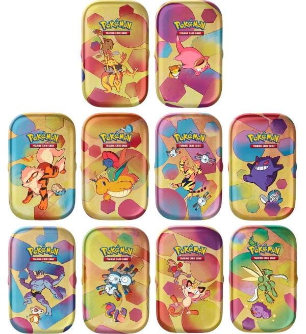 Pokémon Karmesin & Purpur 151 Mini Tin (Deutsch) – Sammler-Metalldose mit exklusiven Karten und Boosterpacks aus der 151 Edition