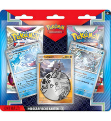 Pokémon Karmesin & Purpur Enhanced 2-Pack Blister (Deutsch) mit Delfinator, Saltigant & Espinodon – zwei Boosterpacks mit spannenden Karten aus der Erweiterung
