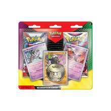 Pokémon Sammelkartenspiel Blisterpack mit 3 holografischen Karten (Benasaru, Boninu, Beatori), goldener Münze & 2 Boosterpacks – Deutsch