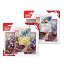 Pokémon Karmesin & Purpur – Ewige Rivalen 3-Pack Blister Set Deutsch, beide Varianten mit Boosterpacks, Promo-Karten und Münze
