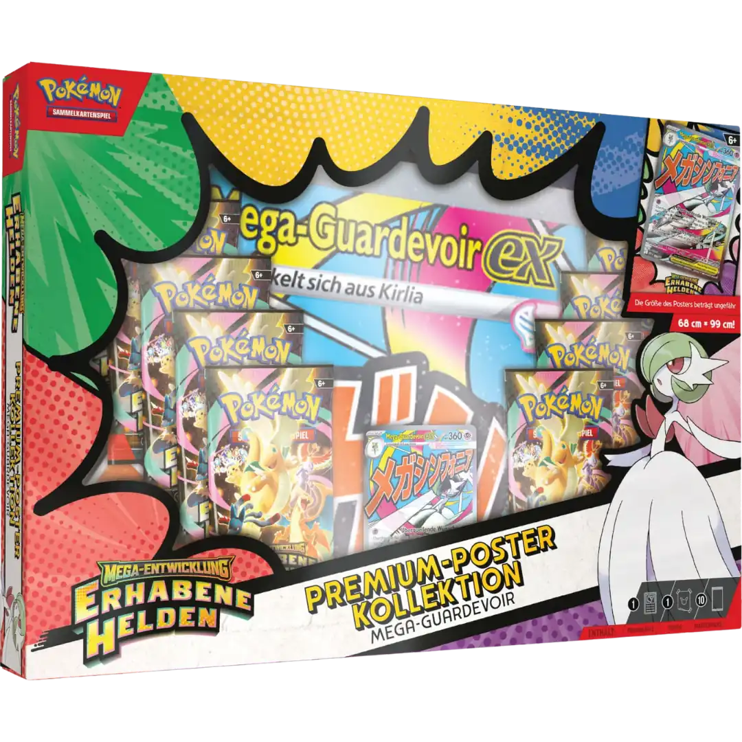 Mega-Entwicklung Erhabene Helden Mega-Guardevoir-EX Premium Poster Kollektion 🇩🇪
