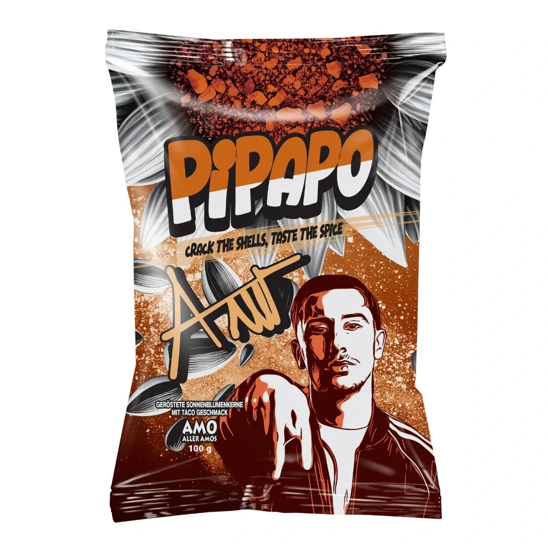 PIPAPO AMO Sonnenblumenkerne Taco Geschmack – 100g