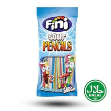 Fini Sour Pencils 6 Colour Shock 75g (Halal) – Bunte, saure Kaustangen mit Fruchtmix